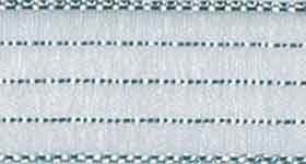 Harmony Sheer Ribbon. This metallic and nylon sheer ribbon features a see through texture with lines of shiny silver. Measures 5/8in x 15yds.