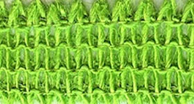Jute Trellis Ribbon - Lime Green. This lime green jute and nylon ribbon features an intricate woven pattern. Wired edges allow for extra shaping. Measures 7/8in x 3yds.