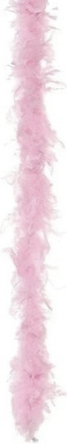 Dusty Pink Deluxe Feather Boa. This soft accessory features long light, less saturated pink feathers. Great for costumes, sports events, parades, and more! Boa measures 72in.