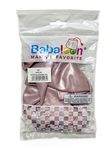 Luster Kyoto Blossom Latex Balloons. Package includes 6 count, 18 inch uninflated balloons.