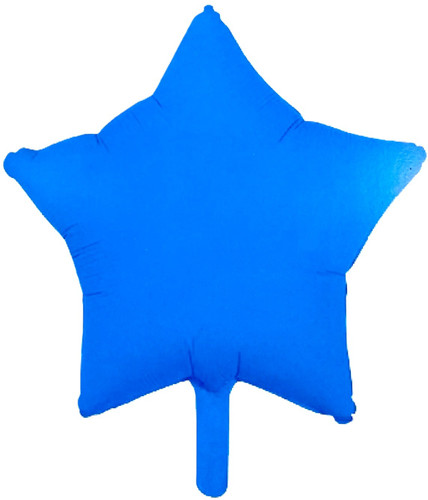Neon Blue Star Balloon. Balloon is approximately 18 inches after inflation.