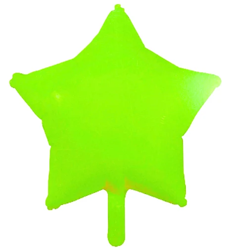 Neon Green Star Balloon. Balloon is approximately 18 inches after inflation.