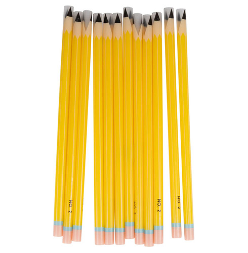 Reusable Plastic Pencil Straws. These sturdy plastic straws have the look of classic yellow number 2 pencils. Package includes 12 count straws measuring 8in long, .33in in diameter.