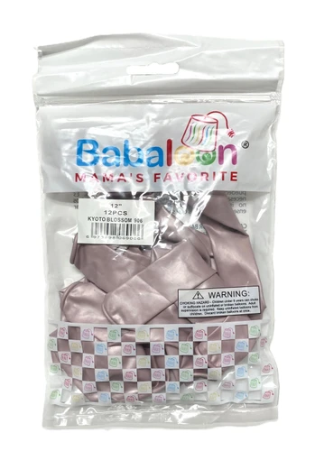 Luster Kyoto Blossom Latex Balloons. Package includes 12 count, 12 inch uninflated balloons.