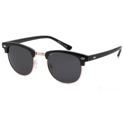 SOHO Style Sunglasses - Solid Black. These trendy sunglasses are available in different color rims and lenses. Offers UVA and UVB protection. Desired color not guaranteed. One size fits most. Package includes 1 count sunglasses measuring about 5.5in.