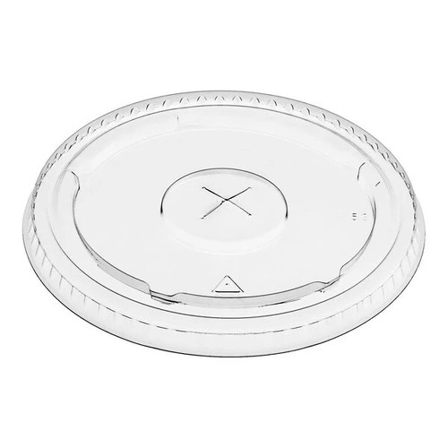 Clear Plastic Flat Lids with Straw Slots. These round clear plastic lids feature a snap fit design for cups with cold beverages. Do not use with non matching cups, only for use with matching 16oz or 20oz cups. Package includes 20 count lids measuring 4in.