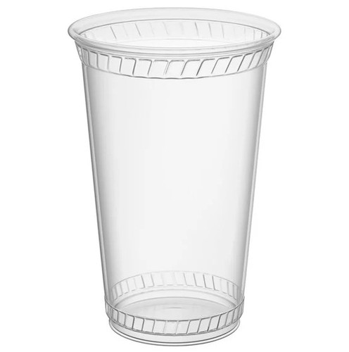 Clear Plastic Cups. Package includes 20 count cups measuring 20oz, about 5.375in tall.