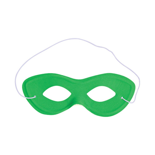 Solid Color Hero Mask - Green. Support your favorite team with coordinating colors. Flexible with a layer of fabric for comfort, this eye mask includes a white elastic strap. Measures 2.75in x 7.25in. One size fits most.