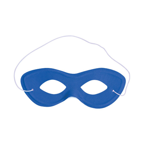 Solid Color Hero Mask - Blue. Support your favorite team with coordinating colors. Flexible with a layer of fabric for comfort, this eye mask includes a white elastic strap. Measures 2.75in x 7.25in. One size fits most.
