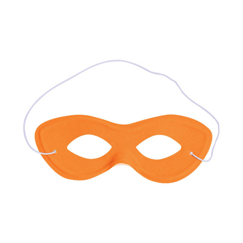 Solid Color Hero Mask - Orange. Support your favorite team with coordinating colors. Flexible with a layer of fabric for comfort, this eye mask includes a white elastic strap. Measures 2.75in x 7.25in. One size fits most.