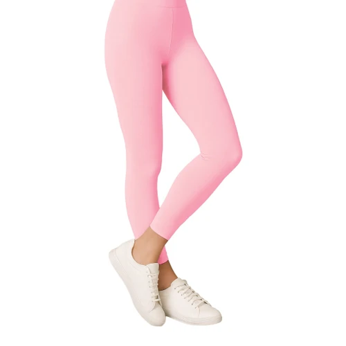 Adult Footless Tights - Pink. These light pink polyester tights cut off at the ankles.  One size fits most adults.