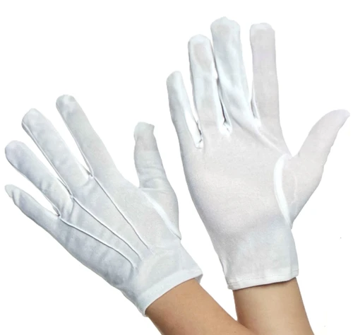 Adult White Gloves. One size fits most.
