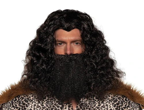 Viking Wig & Beard Set - Dark Brown. This set features a dark brown synthetic hair wig and a matching moustache and beard. One size fits most adults and older teens. May require additional styling to achieve desired look.