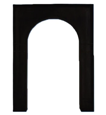 Triomphe Arch Spandex Cover - Black. This stretchy cover can be decorated with balloons, felt letters, etc. to add a unique look. Measures 6ft wide x 8ft high x 1ft depth.