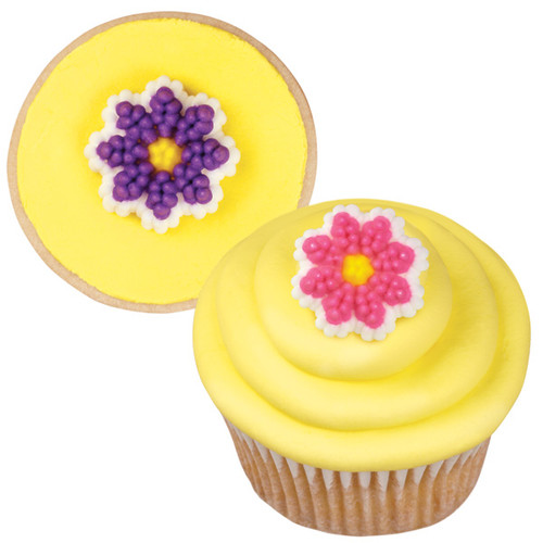 Mini Flower Icing Decorations