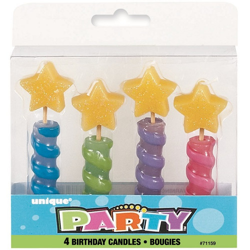 Star Top Birthday Candles Star Top Birthday Candles