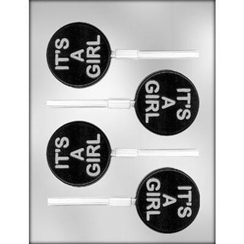 It's A Girl Plastic Lollipop Mold It's A Girl Plastic Lollipop Mold