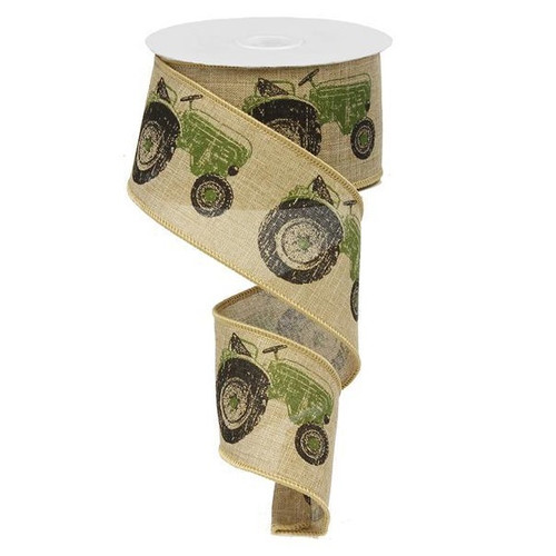 Tractor Burlap Ribbon Tractor Burlap Ribbon