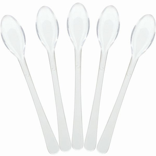 Clear Plastic Mini Spoons