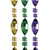 Mardi Gras Twist Beads in Purple, Green, and Gold Mardi Gras Twist Beads in Purple, Green, and Gold