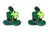 St Patrick's Day Earrings. Leprechaun hat.