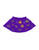 Youth Crown Skort. In purple, it features sequin appliqué crowns, masks, and stars in shimmery purple, green, and gold.