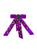 Mardi Gras Bejeweled Ribbon Bow. Made from purple velvet ribbon, this bow is adorned with sparkling purple, green, and gold costume jewels, as well as white costume pearls. With a secure metal clip, you can easily attach it to hair. Measures about 4in x 6.75in with tails.