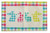 Easter Bunny Burlap Placemat. Rainbow Gingham pattern with four playful bunny silhouettes. Package includes 1 count placemat. Desired style not guaranteed. Measures 18in x 12in.
