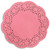 Paper Doilies - Pink. Package includes 10 count doilies, measuring 10.3in.