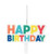 Happy Birthday Sparkler Candle. This white candle features "Happy Birthday" in  colorful letters printed on one side. When lit, it starts as a sparkling display before transitioning into a classic candle flame. Measures 3.25in x 1.5in. Happy Birthday Sparkler Candle. This white candle features "Happy Birthday" in  colorful letters printed on one side. When lit, it starts as a sparkling display before transitioning into a classic candle flame. Measures 3.25in x 1.5in.