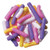 Pastel Sprinkles. Mix of purple, white, pink, and yellow jimmies. Color variations may occur. Net WT. 3oz.