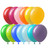 Assorted Colors Latex Balloons. Package includes 12 count, 12 inch uninflated balloons. Colors and amounts of each color will vary.