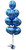Dozen Balloons Grouped together in the color platinum blue