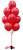 Dozen Balloons Grouped together in the color pearlized red