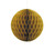 Honeycomb Decoration - Gold. Made from tissue paper, these accents come with a white string for hanging. Each honeycomb comes flat-packed for easy storage, assembly required. Package includes 1 count decoration, measuring 8in when fanned out.