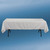 Fabric Tablecloth. Rectangular polyester tablecloth is available in black, ivory, or white. Measures 60in x 102in.