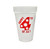Fourth of July Styrofoam Cups - Red. These white Styrofoam cups feature prints on both sides that say "Happy 4th of July" with the "4" being larger than the rest of the text. Prints available in red or blue. Package includes 25 count, 16 ounce cups. Desired color not guaranteed.