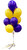 Dozen Balloons Grouped together 6 lemon (school bus yellow) and 6 purple balloons.