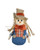 Mini Scarecrow, crafted from straw, fabric, and stuffing for a classic, handcrafted look. Available in two adorable styles, one wears a dark orange bandana and blue overalls. Desired style not guaranteed. Package includes 1 count scarecrow. Boy measures about 6in, girl measures about 7.75in with hat.