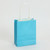 Light Blue Paper Treat Bags. These paper bags feature attached paper handles. Small includes 12 count bags measuring 4.5in x 5.5in x 2.25in.