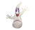 Inflatable Ghastly Ghost. This smiling, cross-eyed cartoonish ghost, with its arms raised, includes blue LED lights so that it can be visible in the dark. This kit includes 4 plastic ground stakes, 4 tether fasteners with plastic buckles, 1 water/sandbag, 1 UL/CE standard adapter, and 1 weather resistant fan. Simply secure tethers and stakes and plug into an outlet to inflate. Good for indoor or outdoor use. Measures about 6 ft tall when inflated.