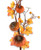 Harvest Branch with Berries and Pumpkins. This brown stem includes yellow and orange berries and fabric leaves, as well as 3 foam pumpkins in orange with dark brown/green top. Measures 24in.