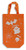 Non-woven Trick or Treat Bag - Orange with white print Multiple Characters. Desired color and style not guaranteed. Measures 15.74in x 9.64in.