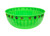 Halloween Large Plastic Bowl - Green. This plastic bowl, available in orange or green, has a decorative trim of Halloween iconography like cats, witches, and pumpkins. Desired color not guaranteed. Measures 12in in diameter, 4.75in tall.