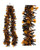 Chunky Jack O Lantern Garland - Mostly Black. This 4-ply tinsel includes the colors orange and black, and incorporates jack o lantern shaped pieces. Styles include mostly orange, mostly black, and even mix. Desired style not guaranteed. Measures 6.5ft.