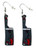 Bloody Weapon Shaped Earrings - Black Cleavers. Available in multiple styles, including Black Carving Knives, White Serrated Knives, Black Axes, Black Cleavers, Scissors, and White Skinning Knives, these plastic earrings are great accessories for killer costumes. Desired style not guaranteed. Package includes 1 pair of earrings. Sizes range from 1.5in - 2in.