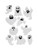 Felt Halloween Stickers - White ghosts. Available in orange pumpkins with googly eyes or white ghosts, these character stickers come in a variety of shapes and sizes. Desired style not guaranteed. Package includes 1 sheet of 10 stickers, each sticker measuring about 1.5in - 2in.