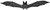 Vampire Bat. This realistic latex decoration is of a black vampire bat with outstretched wings, red eyes, and textured detail. Measures 21in x 7in.