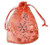 Snowflake Drawstring Organza Bags. Available in red or white with matching color ribbons, these organza bags have a pattern of gold foil snowflakes. Desired color not guaranteed. Package includes 5 count bags measuring 5.1in x 7in.