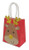Christmas Character Gift Bags - Reindeer with gold foil. Available with cardstock faces of reindeer with gold foil antlers and nose or Santa with iridescent glitter on his beard, these red paper bags have white paper twist handles. Desired style not guaranteed. Package includes 3 count bags measuring 4.8in x 6in without the handle.